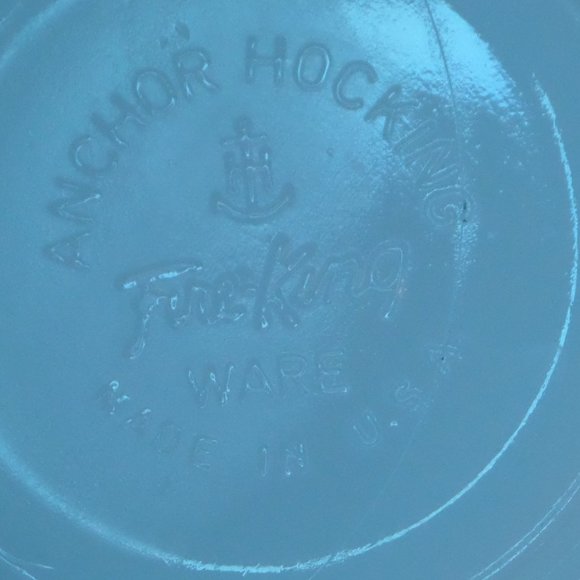 Vintage 1967-1972 Fire King Anchor Hocking Candle Glow Handle Soup Bowl - Picture 5 of 5
